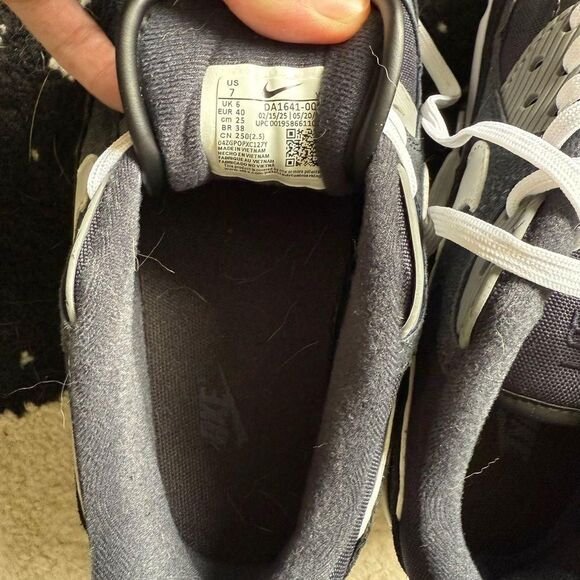 Nike Air Max 90 Premium 'Off Noir Particle Grey' Sz 7 Mens - Picture 4 of 7